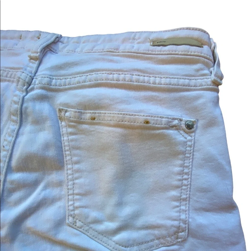 Pilcro and the Letterpress Women's White Denim Cutoff Shorts size 26